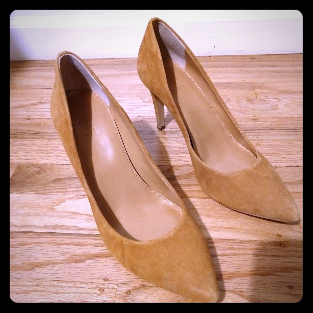 J Crew Suede Tan Classic Pumps Heels